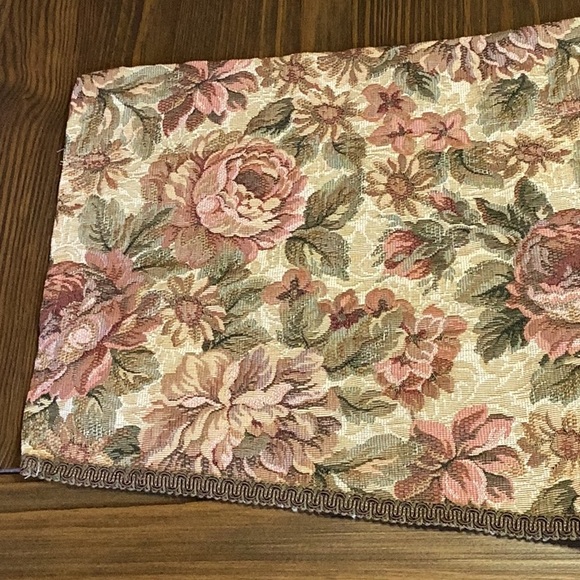 FINAL SALE PRICE Floral Tapestry Window Valance - 51” Wide - Picture 2 of 5